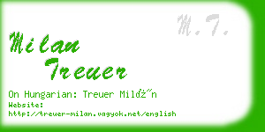 milan treuer business card